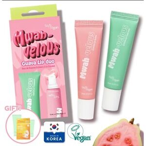 Soo'AE Mwah-velous Guava Lip Duo Set Vegan Lip Buffer and Treatment 10ml 2pk